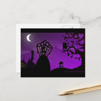 Postcard - Purple&Black Unicorn Silhouette Design