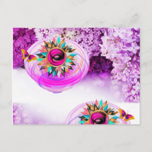 Postcard Purple Floral