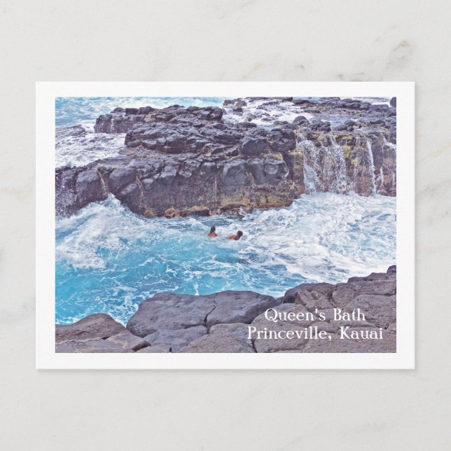 POSTCARD, QUEEN'S BATH/PRINCEVILLE, KAUAI, HAWAII POSTCARD (Front)
