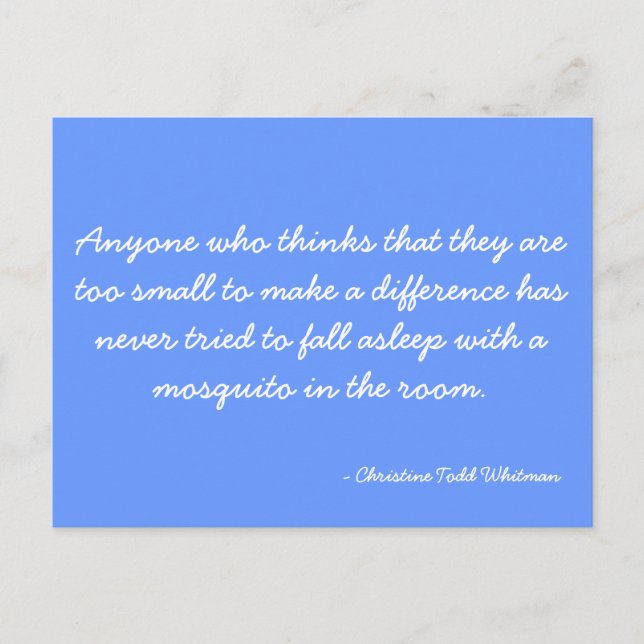 Postcard quoting Christine Todd Whitman (Front)