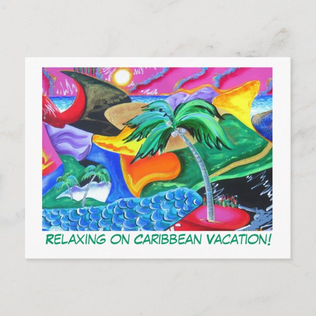 Postcard - Relaxing on Caribbean Vacation! (Front)