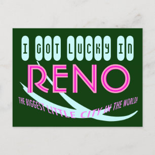 Postcard RENO The biggest little city in the world