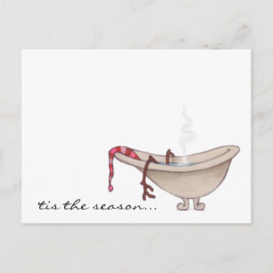 POSTCARD "rest your limbs" snowman