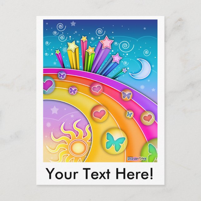 Postcard - Retro Pop Art Sixties Sky (Front)