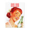 Postcard Retro Stylish Gal w/ Soda PUN FUN Pop Art
