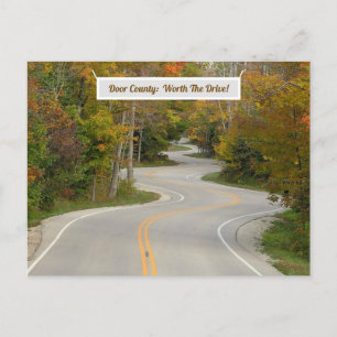 Postcard, ROAD FULL OF "S"CURVES/DOOR COUNTY WISCO Postcard