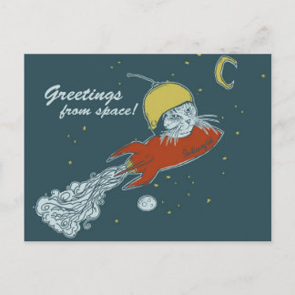 postcard - rocketship