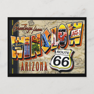 Postcard Route 66 Greetings Vintage