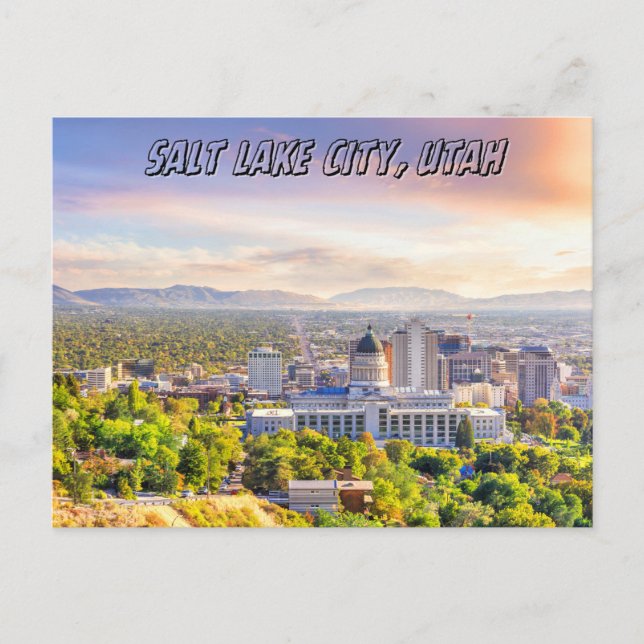 Postcard Salt Lake City Utah souvenir travel (Front)