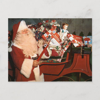 Postcard-Santa's Fabulous Sleigh Holiday Postcard