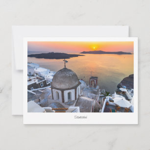 Postcard Santorini Sunset, Greece, Greek Islands