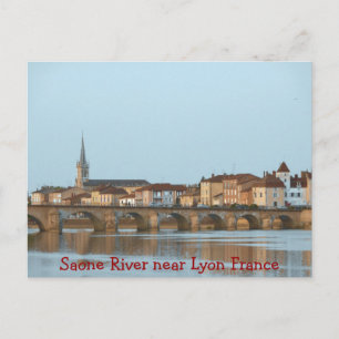 POSTCARD - Saone River near Lyon France