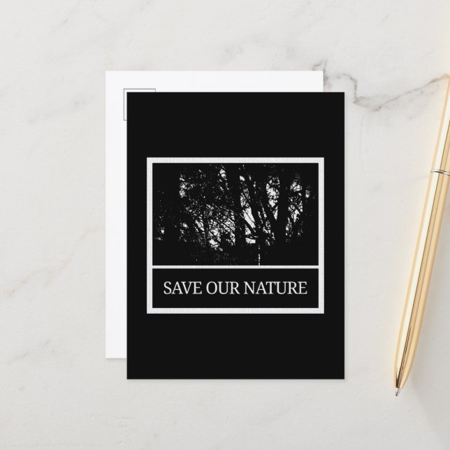Postcard "Save Our Nature" (Front/Back In Situ)