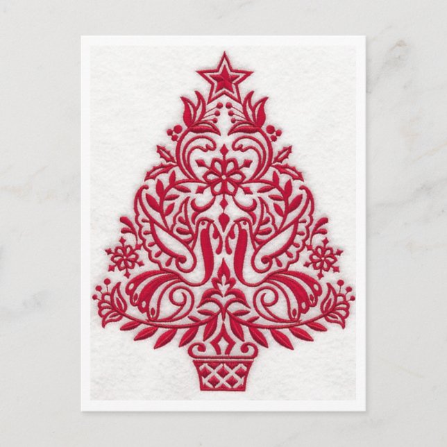 Postcard - Scandinavian Christmas Folk Art (Front)