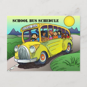 POSTCARD SCHOOL BUS ROUTE SCHEDULE PARENT REMINDER