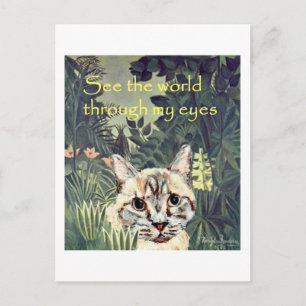 Postcard: "See the World Through My Eyes" Cat Postcard