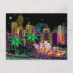 Postcard Sequin Art Sydney Australia