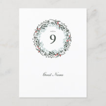 Postcard size Greenery Botanical guest Place Card