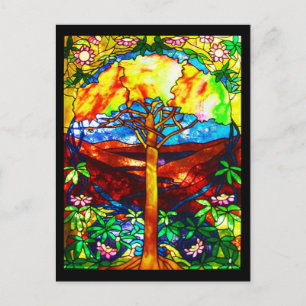 Postcard-Stained Glass-Tiffany 5 Postcard