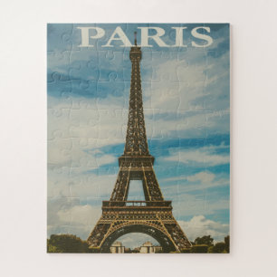 Postcard-style Eiffel Tower In Paris Jigsaw Puzzle