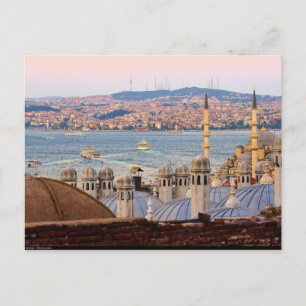 Postcard Suleymaniye Mosque, Istanbul Turkey