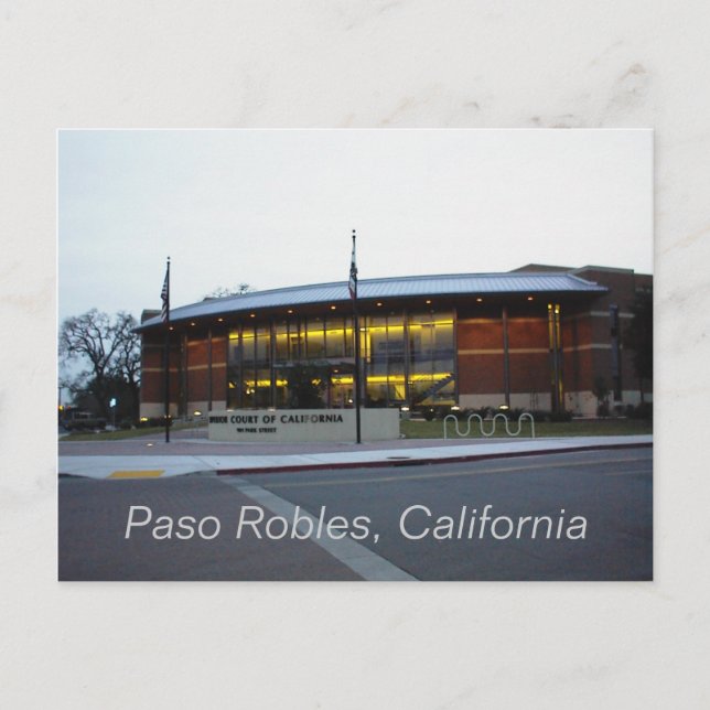 Postcard: Superior Court, Paso Robles, California Postcard (Front)