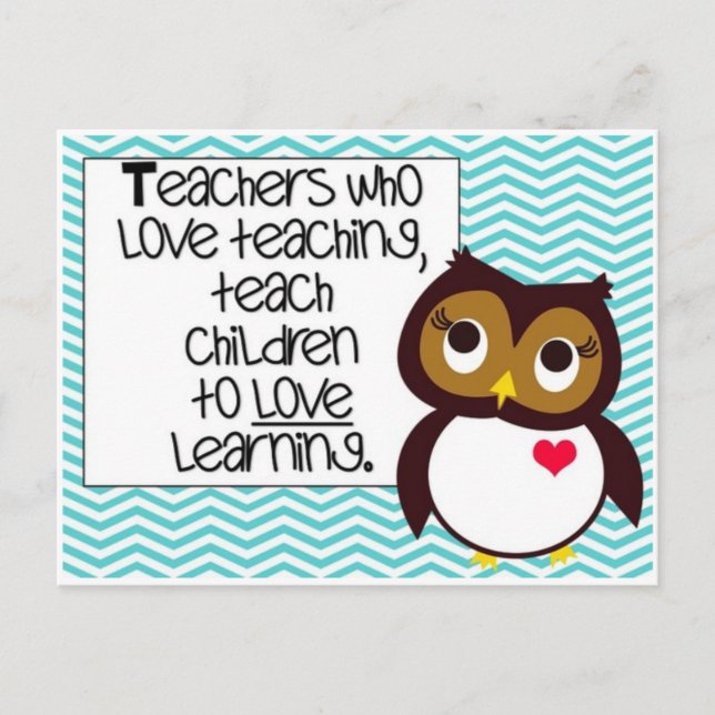 Postcard- Teacher and Owl Postcard (Front)