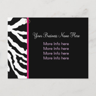 Postcard Template :: Bold Zebra Print