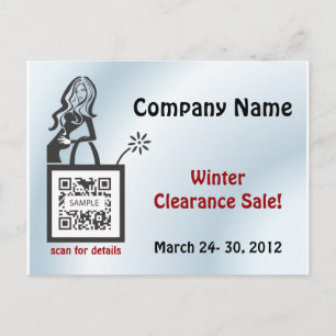 Postcard Template Shop Girl