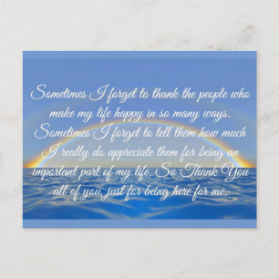 Postcard/Thank You with Rainbow Postcard