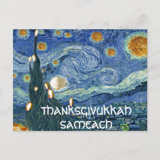 Postcard: Thanksgivukkah Sameach (Oily Night) Postcard