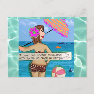 Postcard- the beach fixes everything postcard