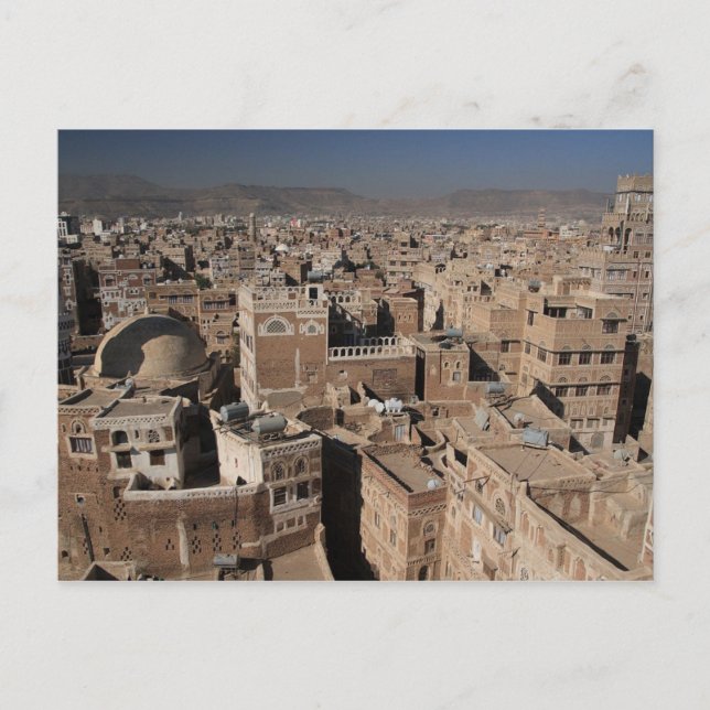 Postcard The City Of Sana'a, Yemen (Front)