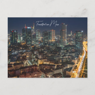 Postcard, the Frankfurt skyline at night Postcard