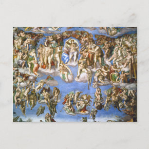 Postcard The Last Judgment Fresco by Michelangelo