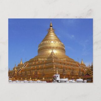 Postcard The Shwezigon Pagoda, Myanmar Burma
