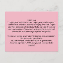 Postcard to Former President Trump