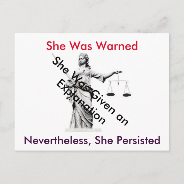 Postcard to the White House  Lady Justice (Front)