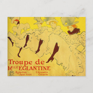 Postcard:  Toulouse-Lautrec - Dance Troupe Postcard