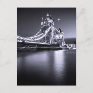 Postcard Tower Bridge at night, London, U.K.