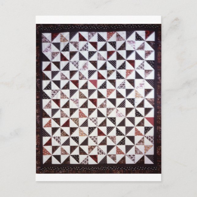 postcard traditional patchwork windmill quilt (Front)