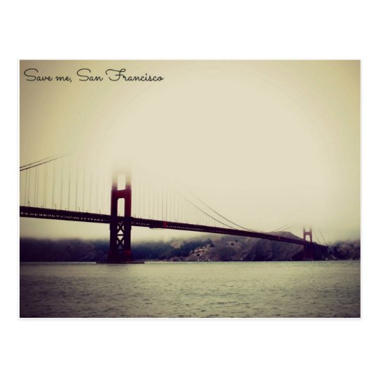 Postcard travel San Francisco bridge california