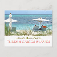 postcard, TURKS & CAICOS: ULTIMATE STRESS-BUSTER