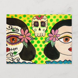 Postcard "Vida-Muerte" day of the dead
