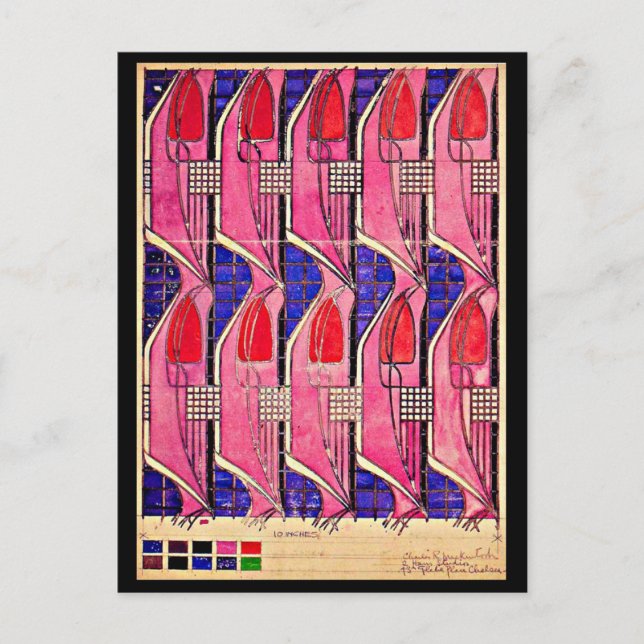 Postcard-Vintage Art-Charles Rennie Mackintosh 12 Postcard (Front)