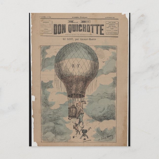 Postcard-Vintage Art-Hot Air Balloons 23 Postcard (Front)