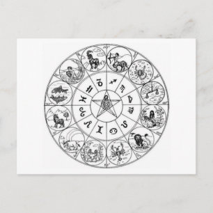 Postcard-Vintage Astrology/Divination-3 Postcard