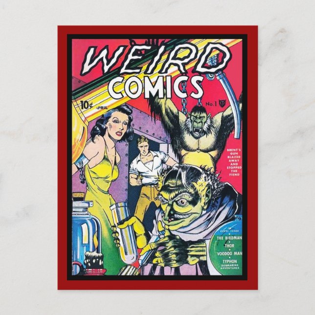 Postcard Vintage Comic Book Covers (Front)