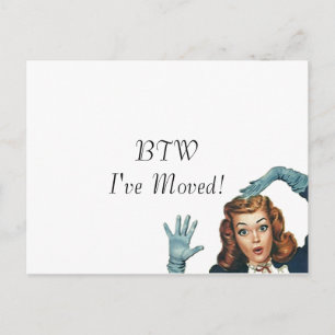 Postcard Vintage New Home Job I've Moved Address