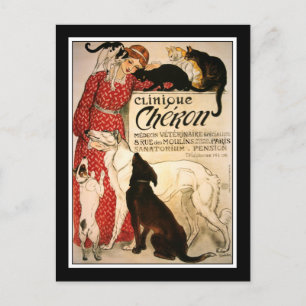 Postcard:  Vintage Steinlen "Clinique Cheron" Postcard